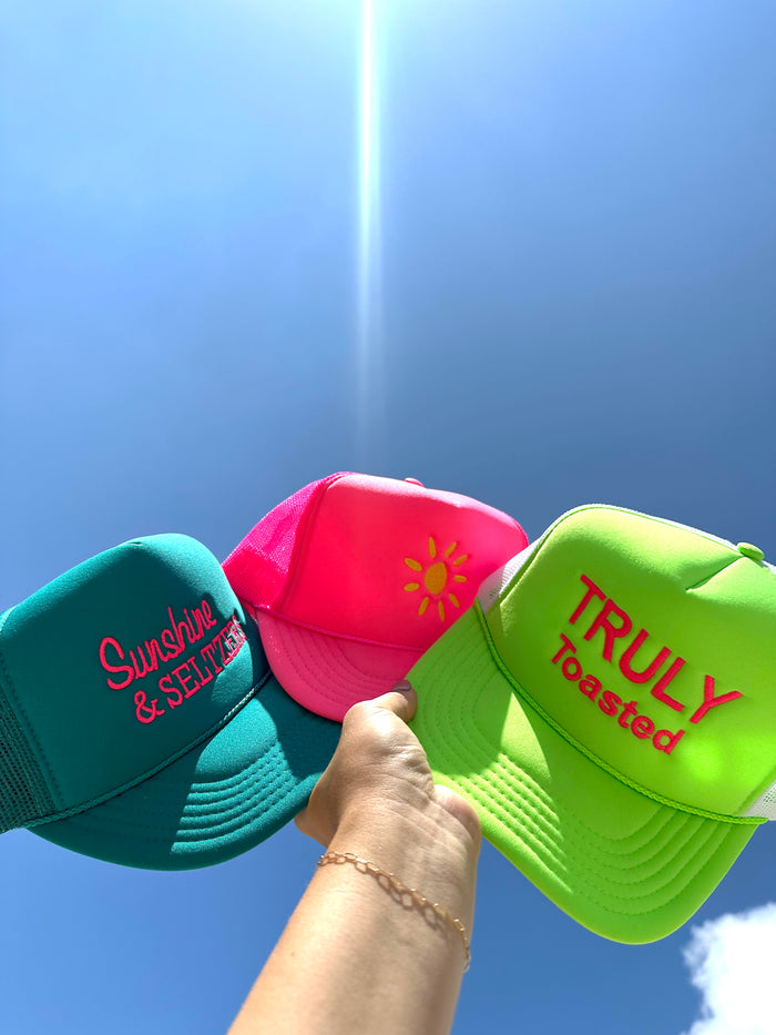 Hot Pink Sun Trucker Hat