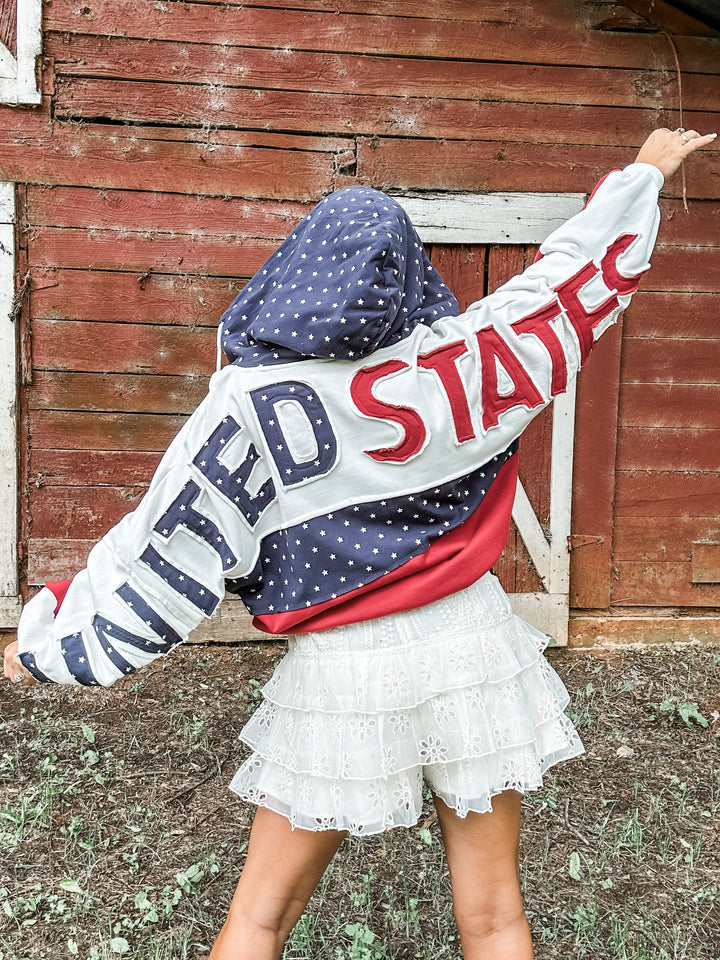 United States Patchwork Hoodie