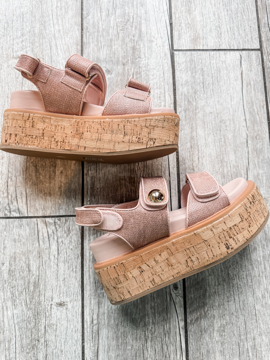 Blush Woven Lucille Sandal