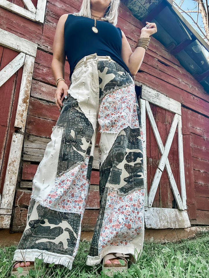 A Little Wild Wide Leg Bottoms