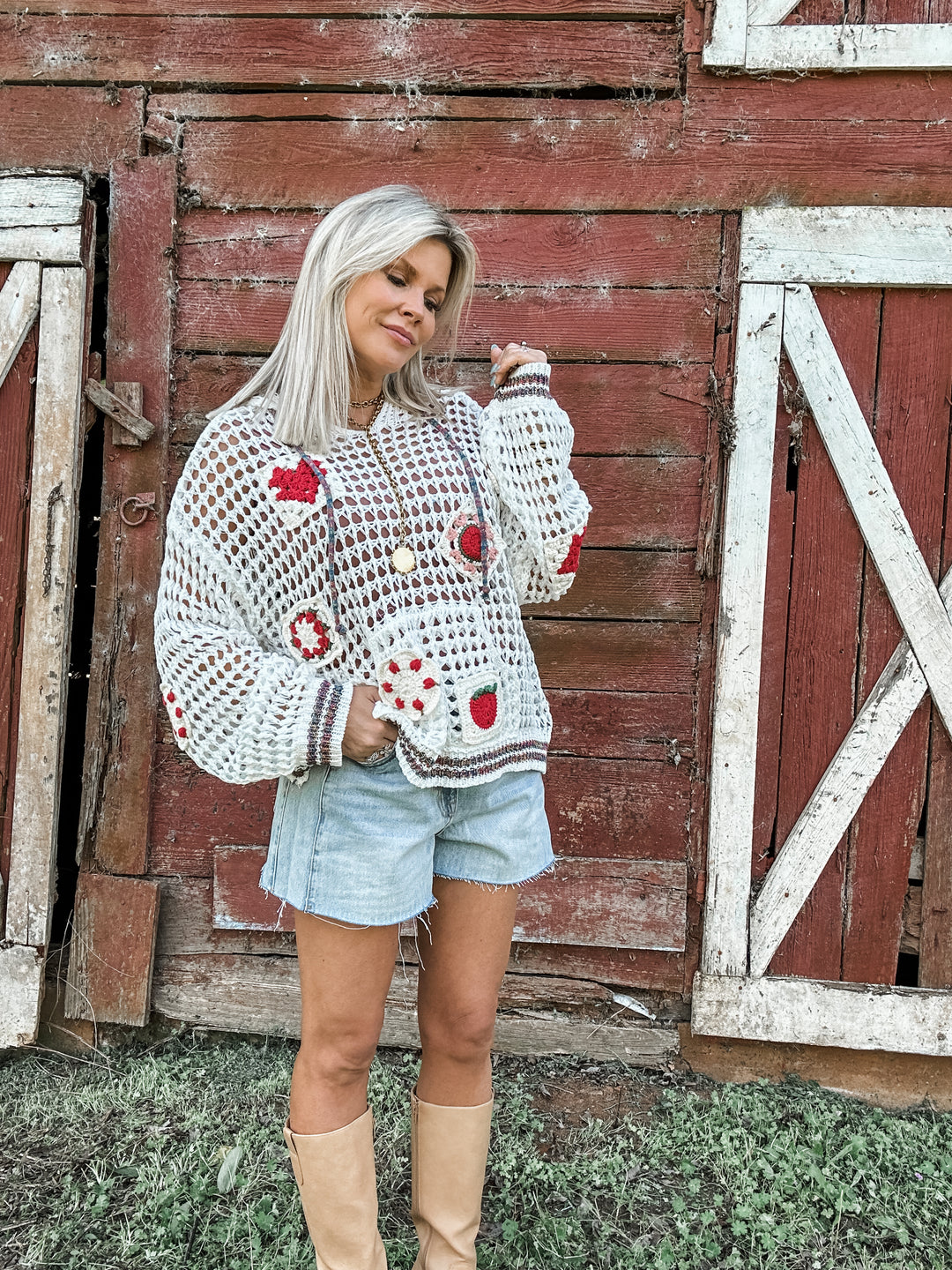 Strawberry Fields Knit Top