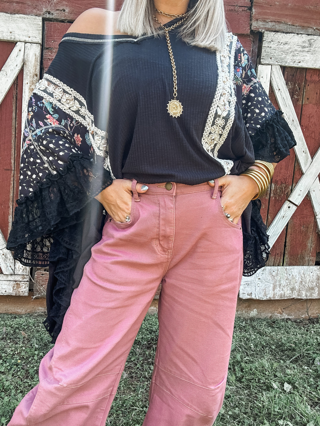 The Contrast Charm Top