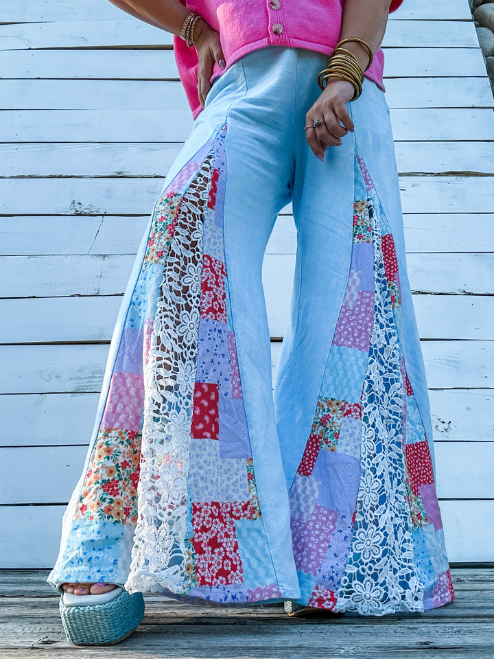 Boho Look Patchwork Flares