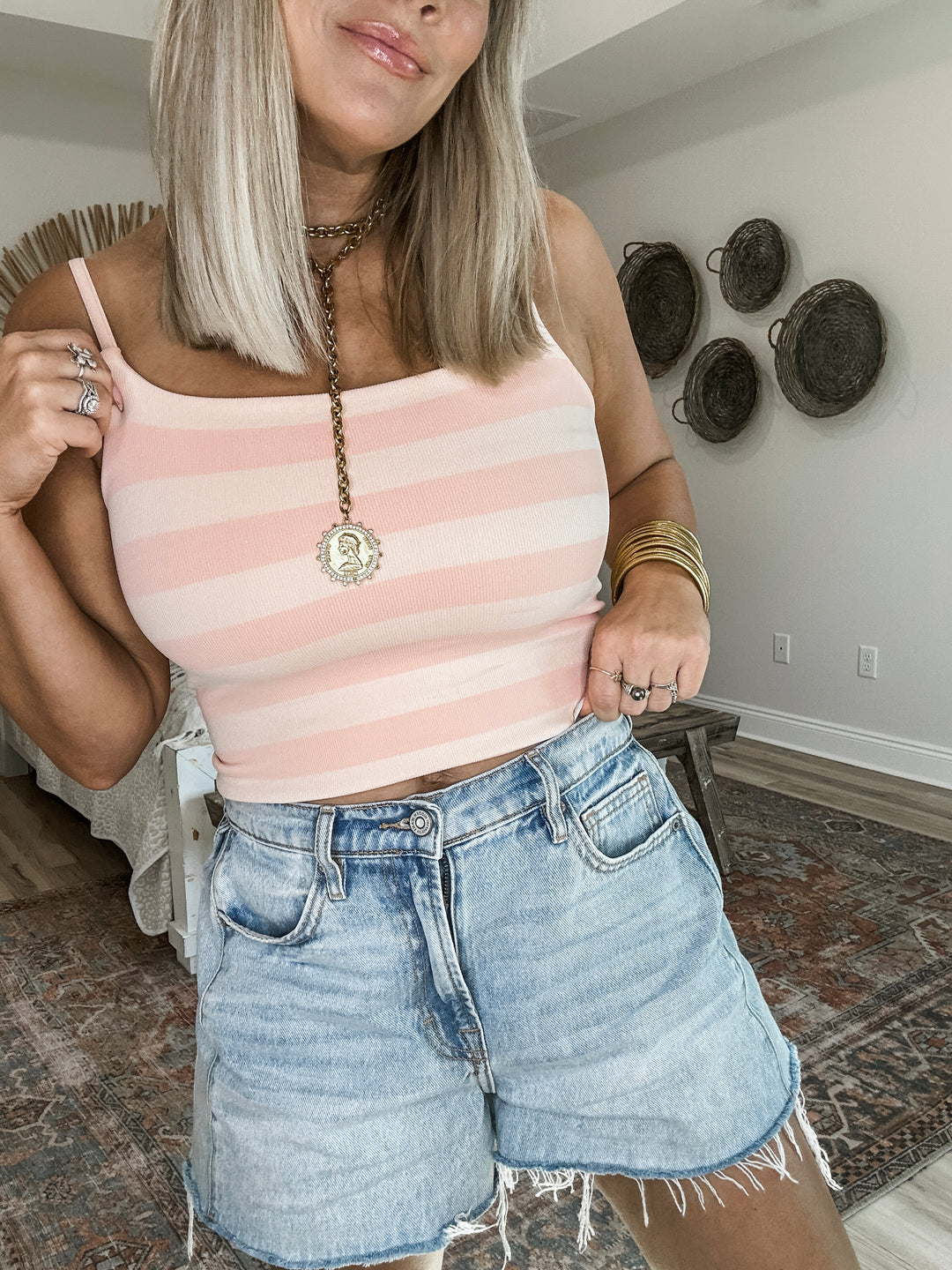 Reversible Layered Cami - Pink