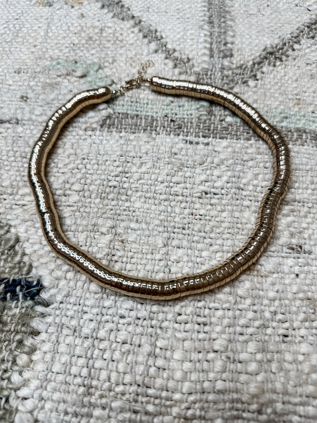 Gold Slinky Metal Necklace