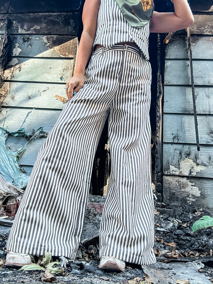 Stay In Line Striped Wide Leg Pants