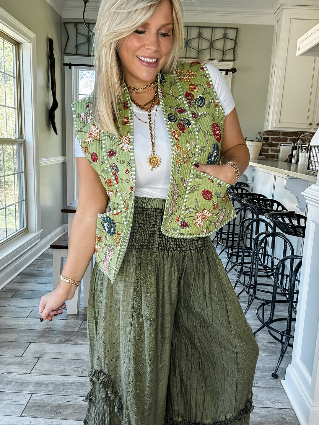 A Little Vintage Charm Quilted Vest