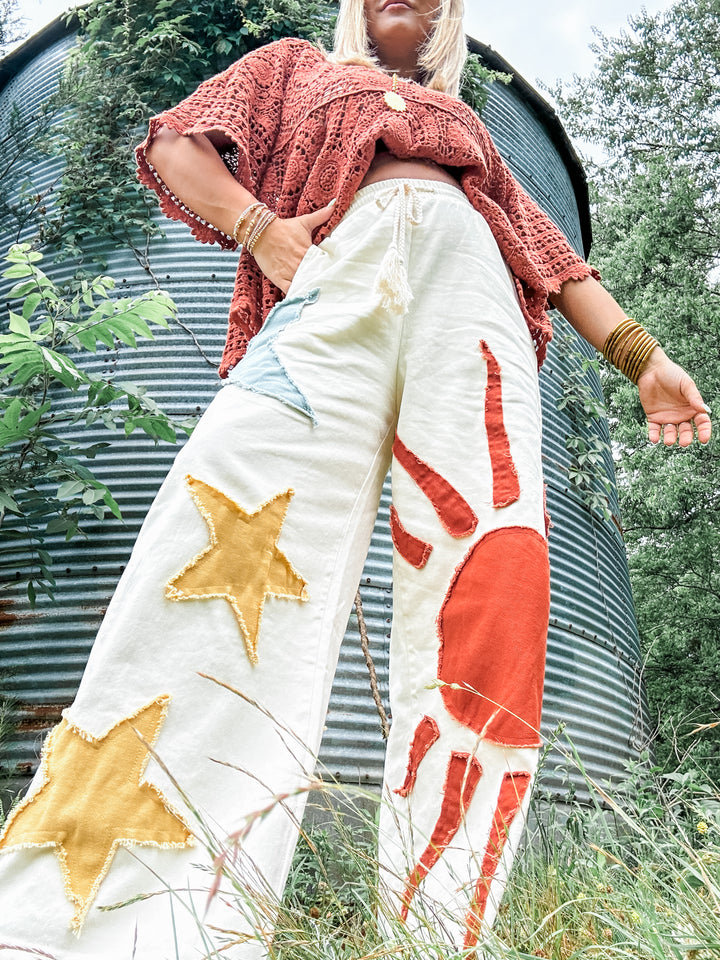 Cosmic Cowgirl Wide Leg Bottoms