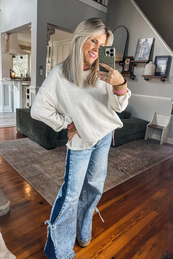 The Sweet Escape Oatmeal Mock Neck