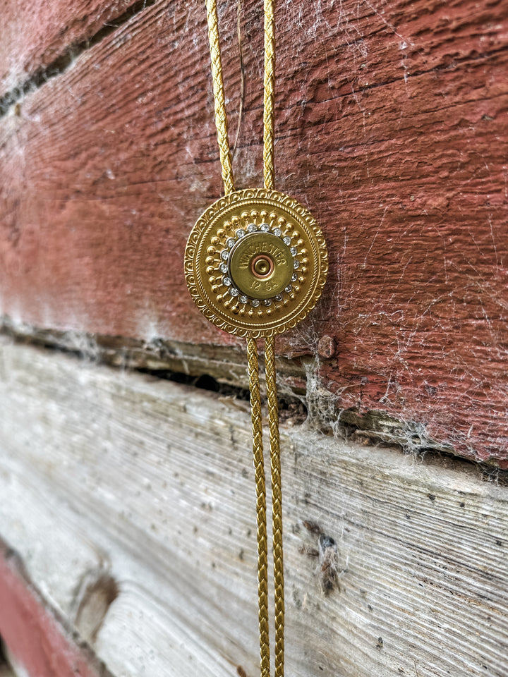 Bolo Tie - Antique & Gold Combo