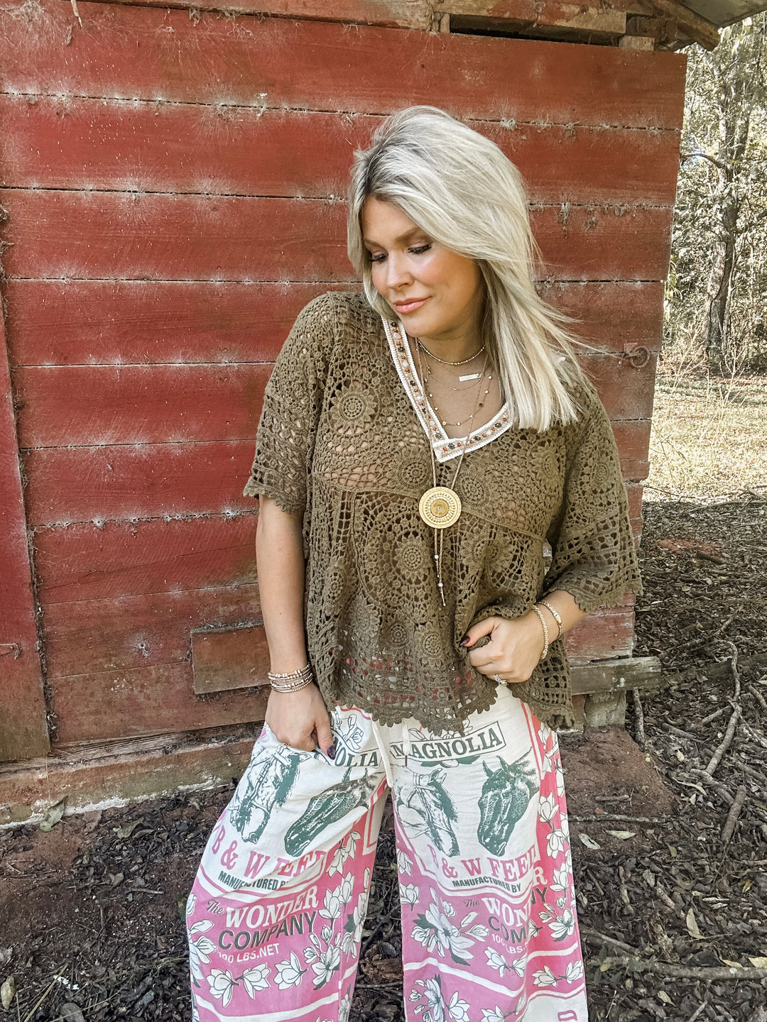 Fine Edge Top - Olive