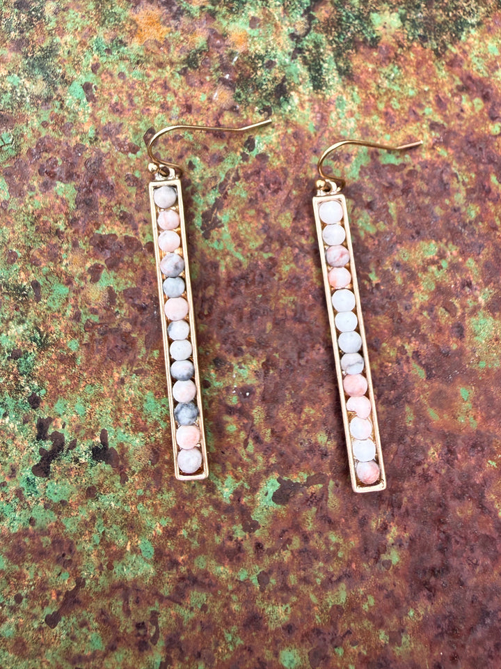 Stone Bar Earrings