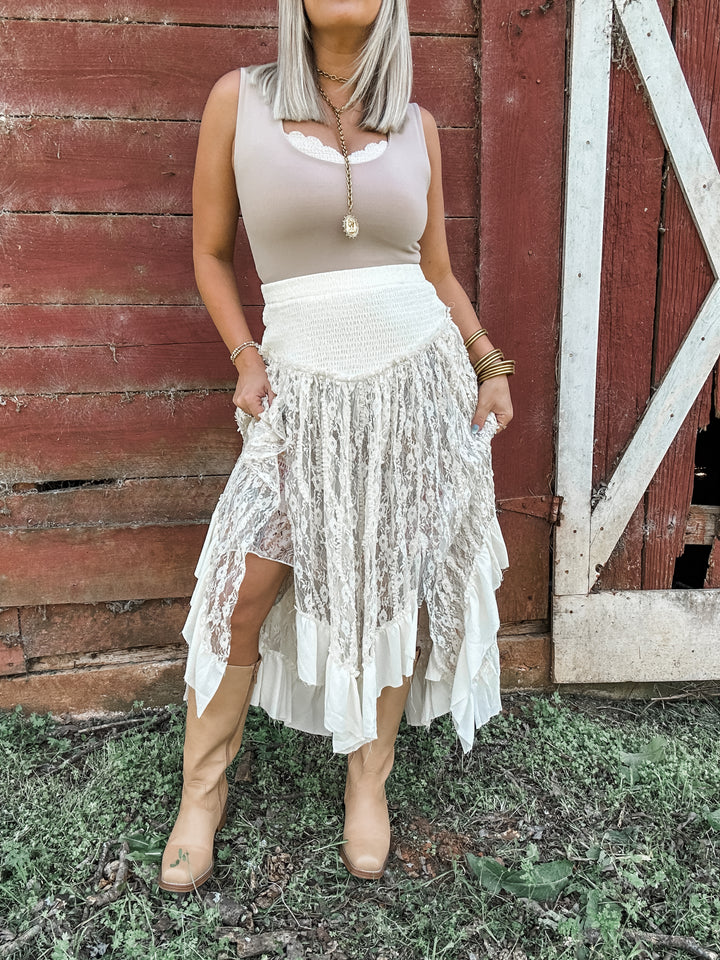 Double Lined Spandex Tank - Taupe