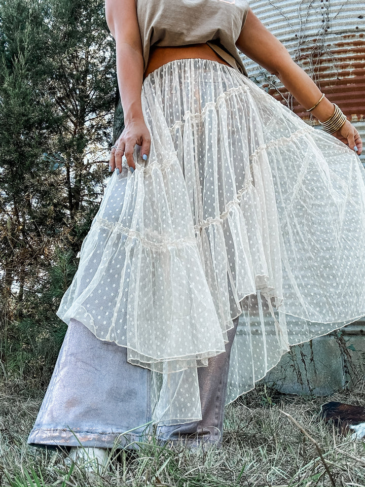 Whispered Lace Skirt Overlay
