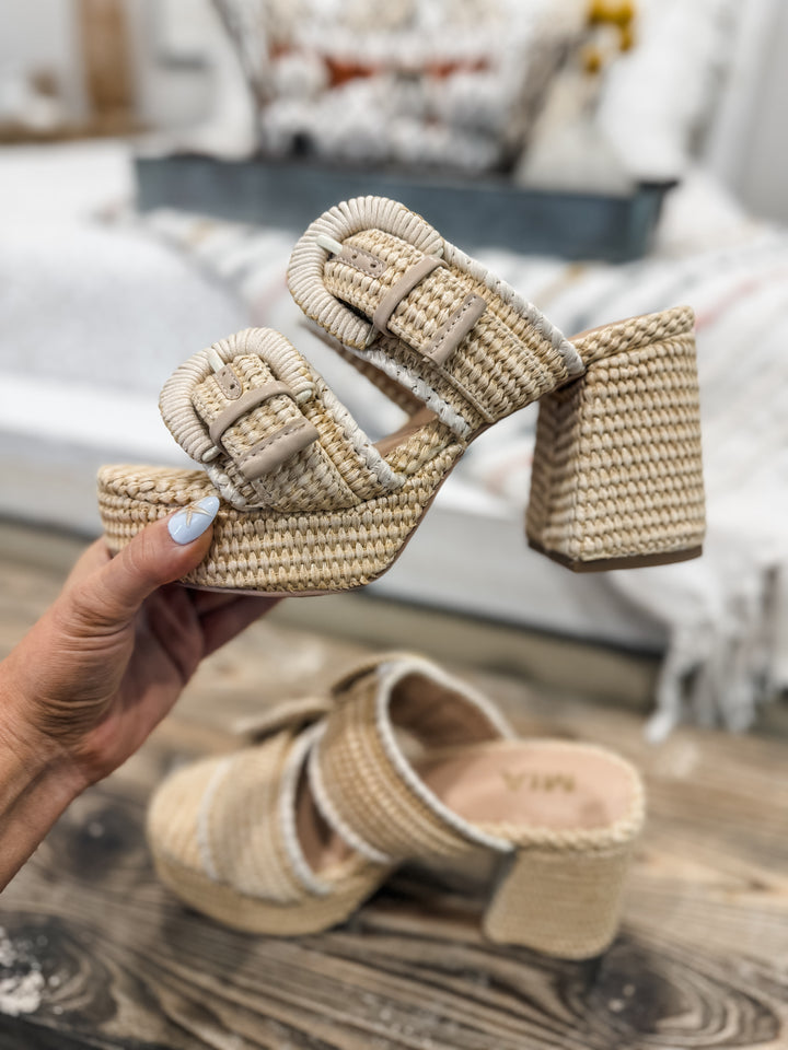 Raffia Crush Heel