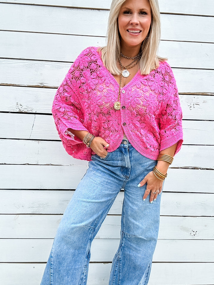 The Texture Talk Top - Pink
