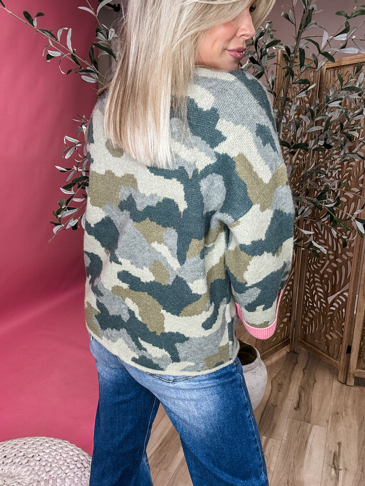 Hint of Wild Camo Sweater