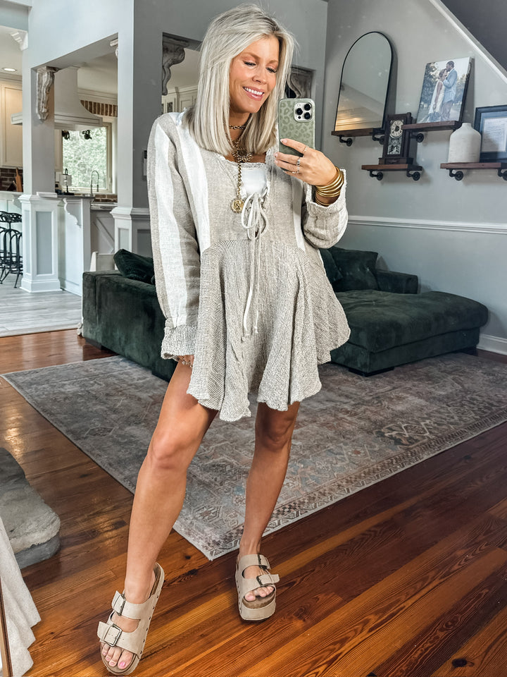 Driftwood Lace Mocha Multi Tunic