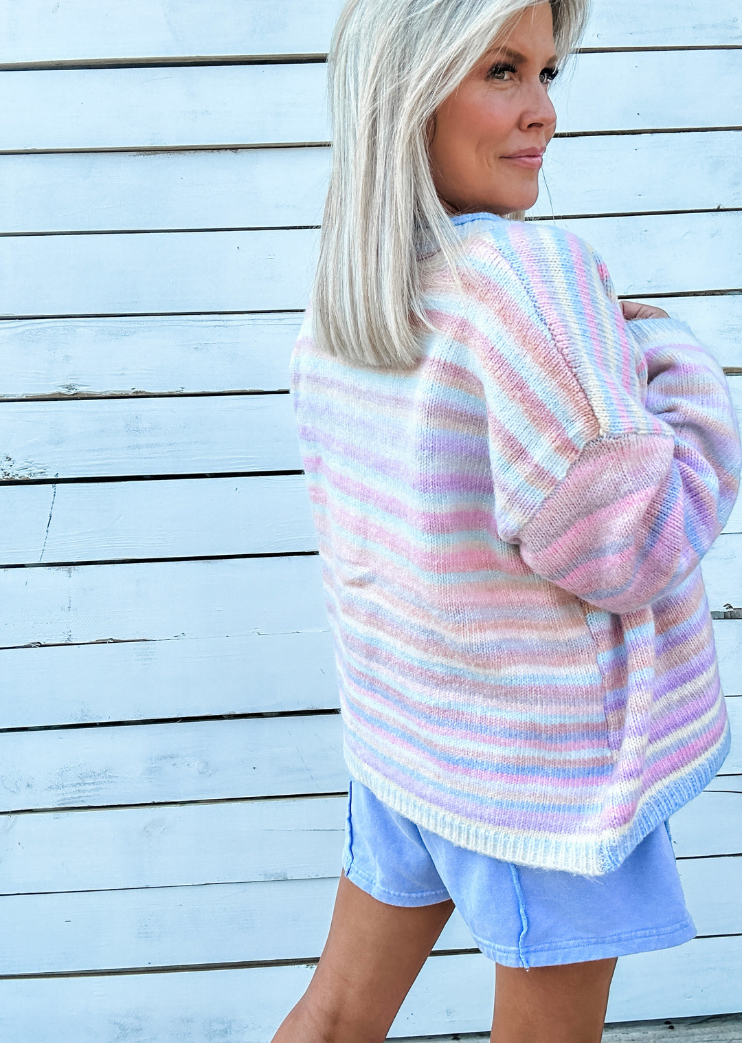 Rainbow Rush Cardigan - Bubblegum