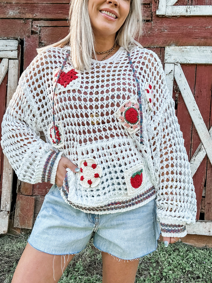 Strawberry Fields Knit Top