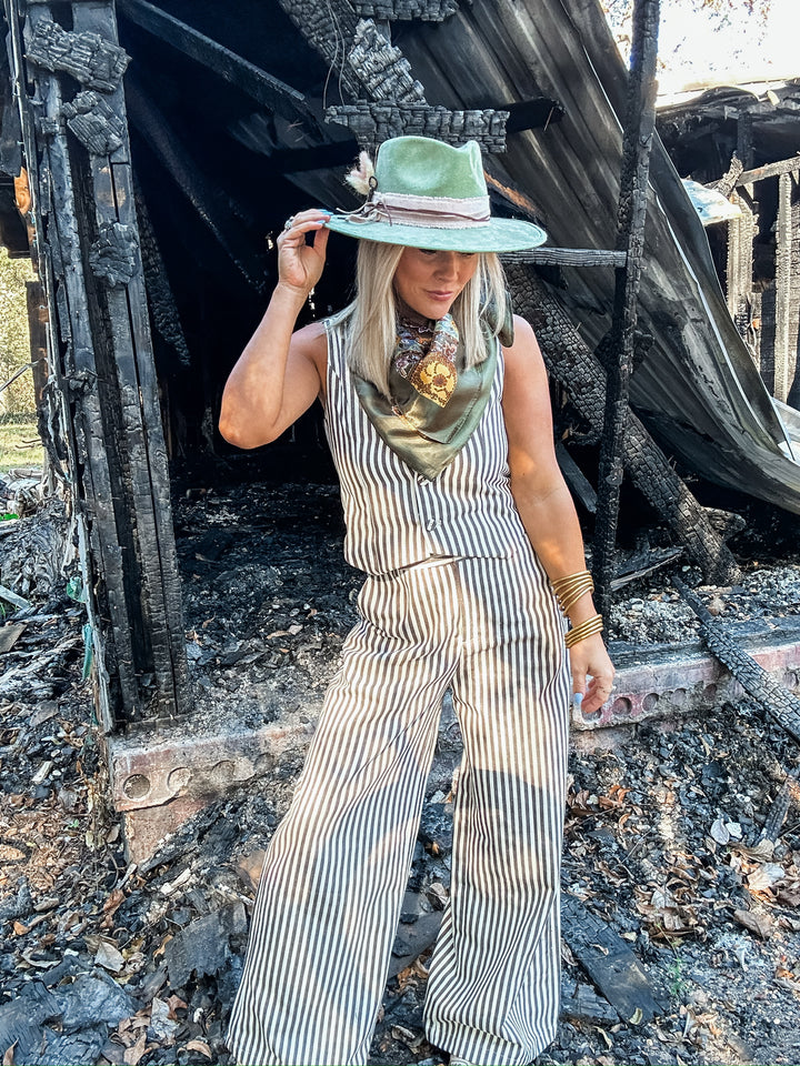 Stay In Line Striped Wide Leg Pants