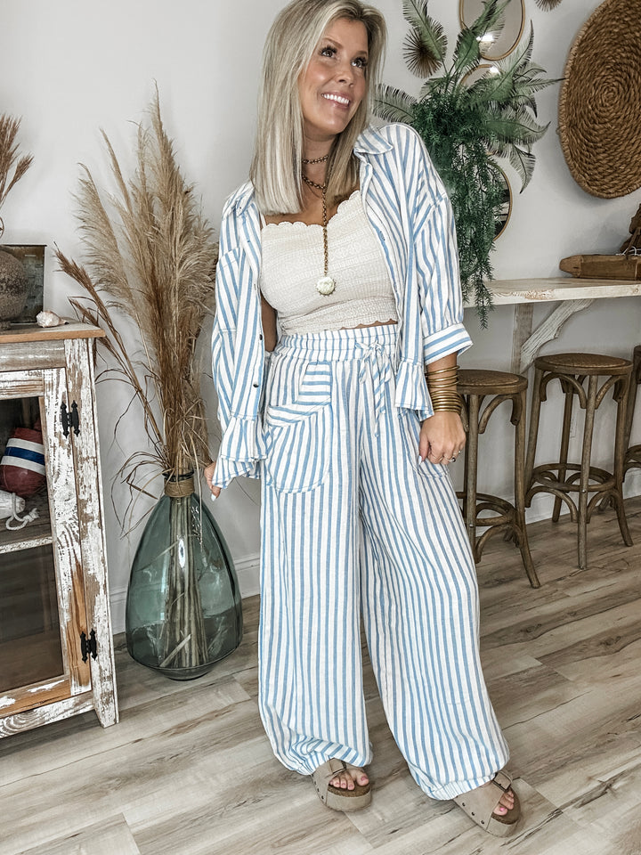 Calm Current Stripe Set - Blue