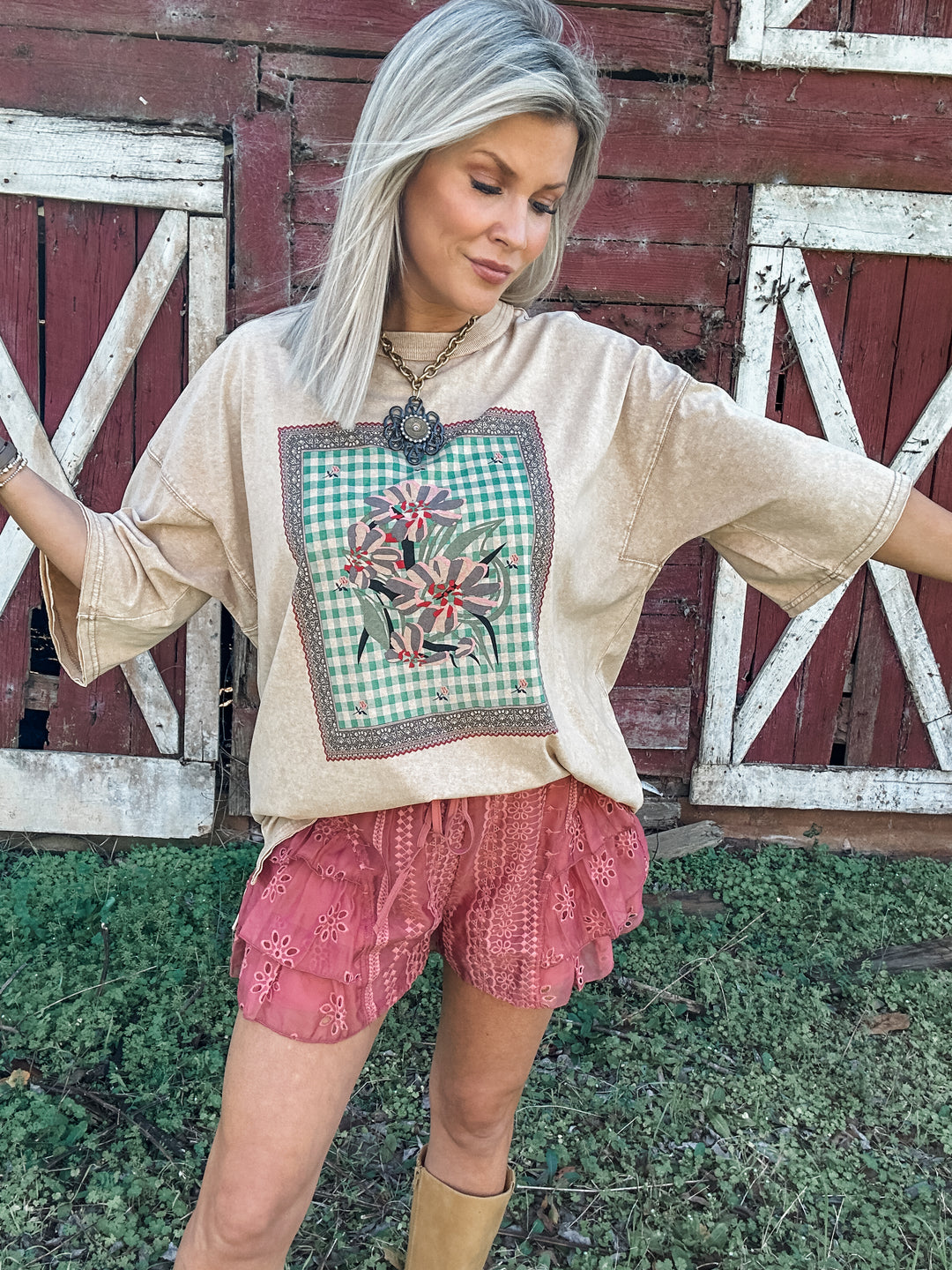 Floral State of Mind Mineral Wash Graphic Tee