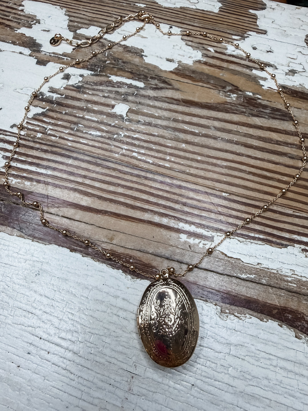 Gold Locket Necklace