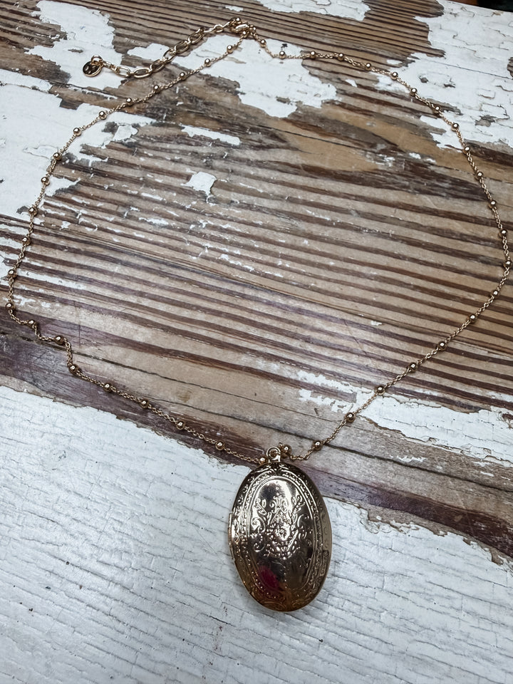 Gold Locket Necklace
