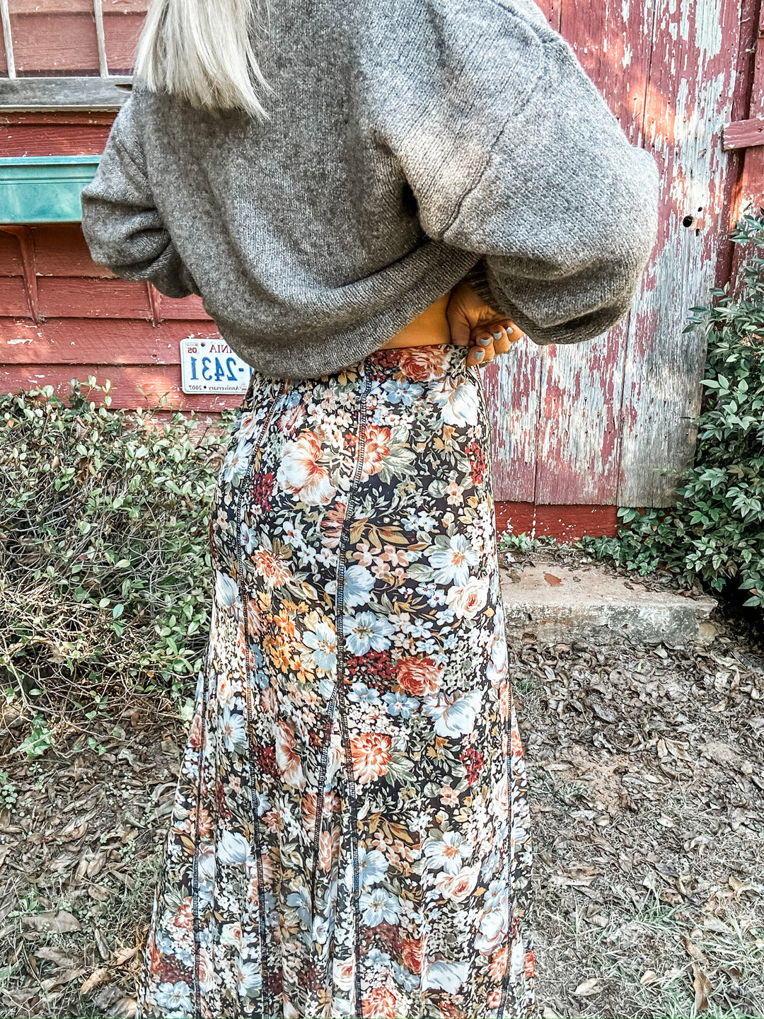 Vintage Soul Floral Maxi Skirt