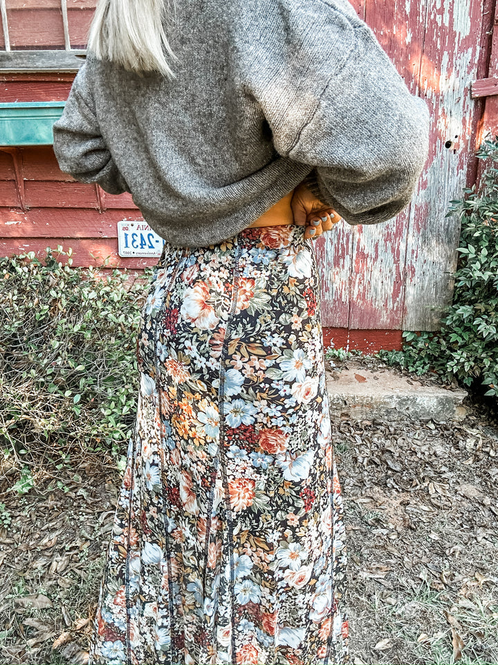 Vintage Soul Floral Maxi Skirt