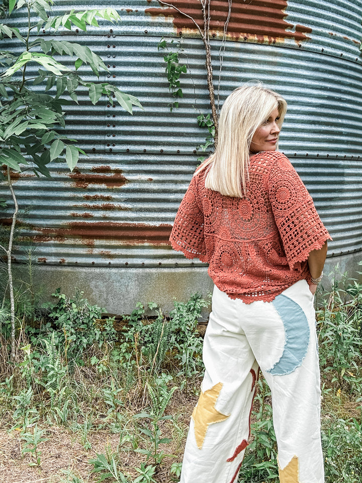 Cosmic Cowgirl Wide Leg Bottoms