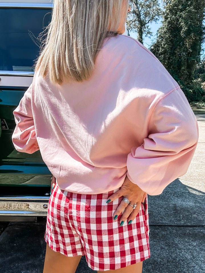 Merry Moments Cross Stitched Sweatshirt