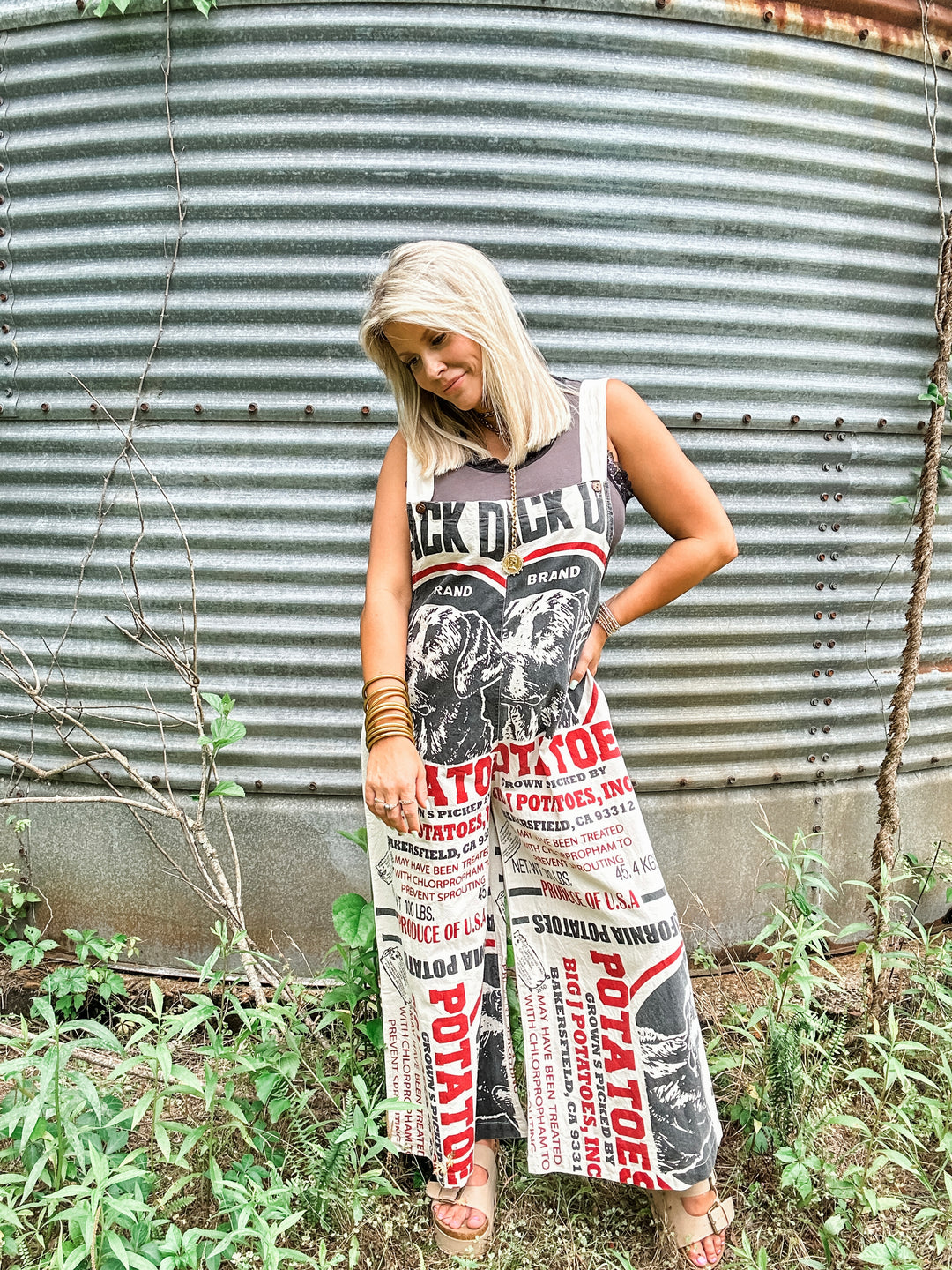 Vintage Dog Print Jumpsuit