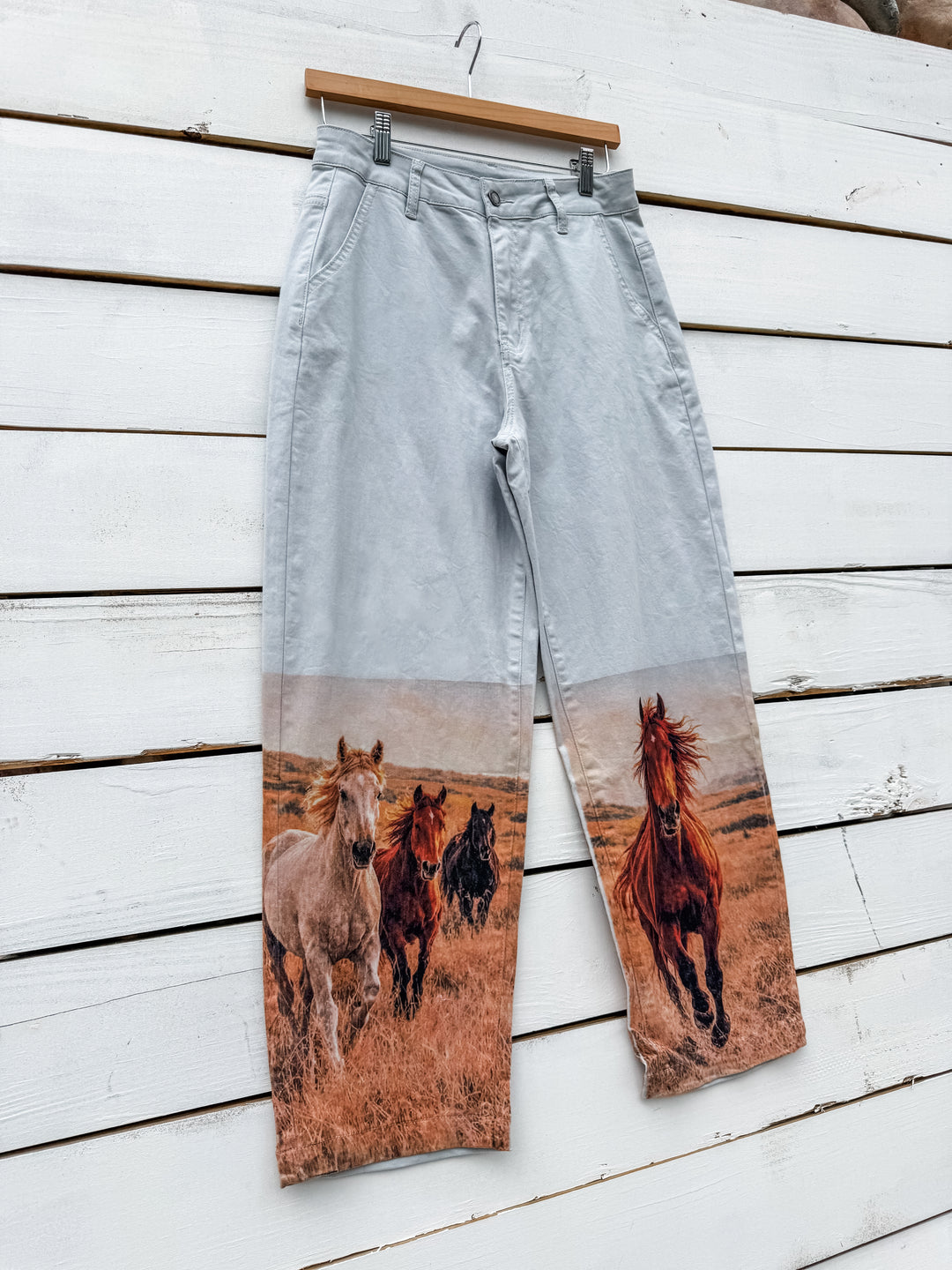 Wild at Heart Horse Denim Barrels