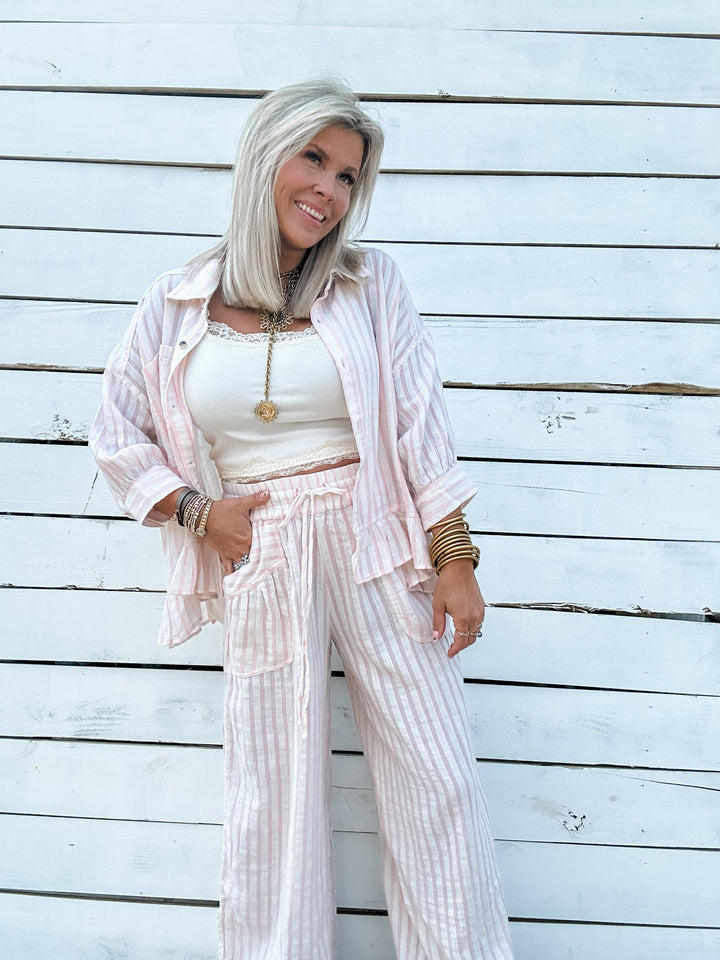 Calm Current Stripe Set - Pink