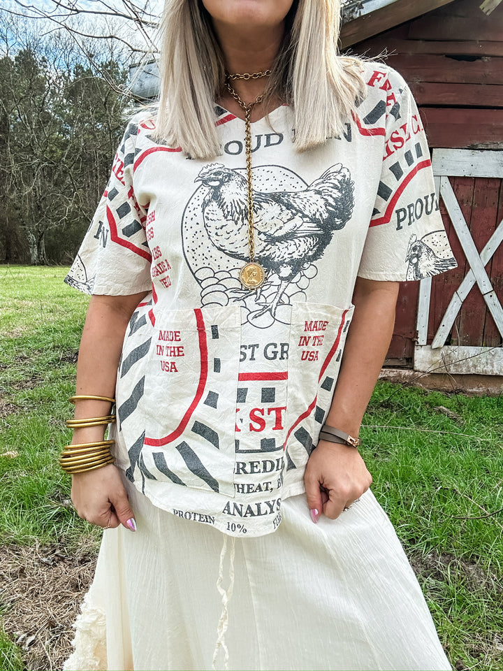 Proud Hen Pocket Top