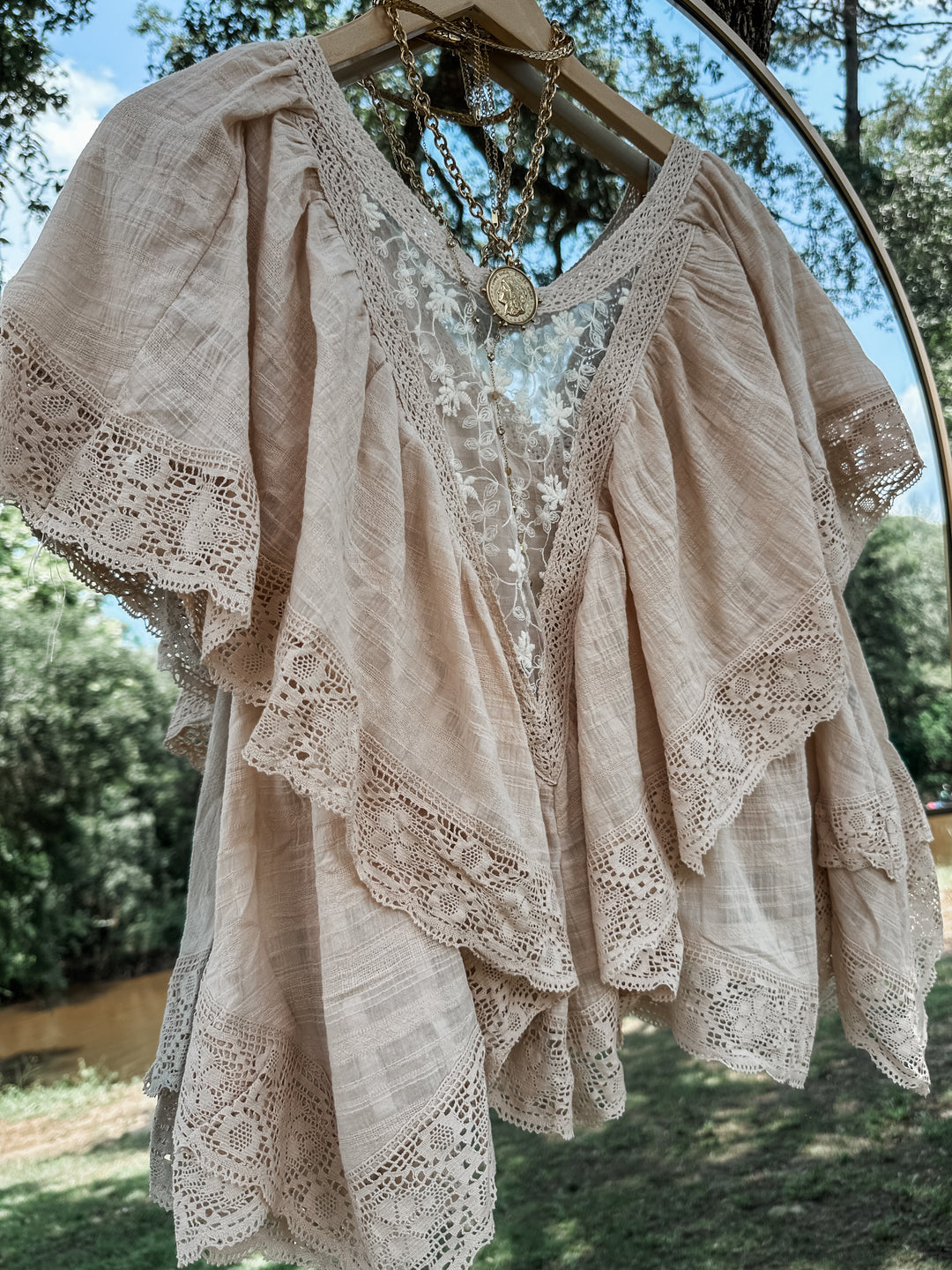 Drift & Lace Top - Almond