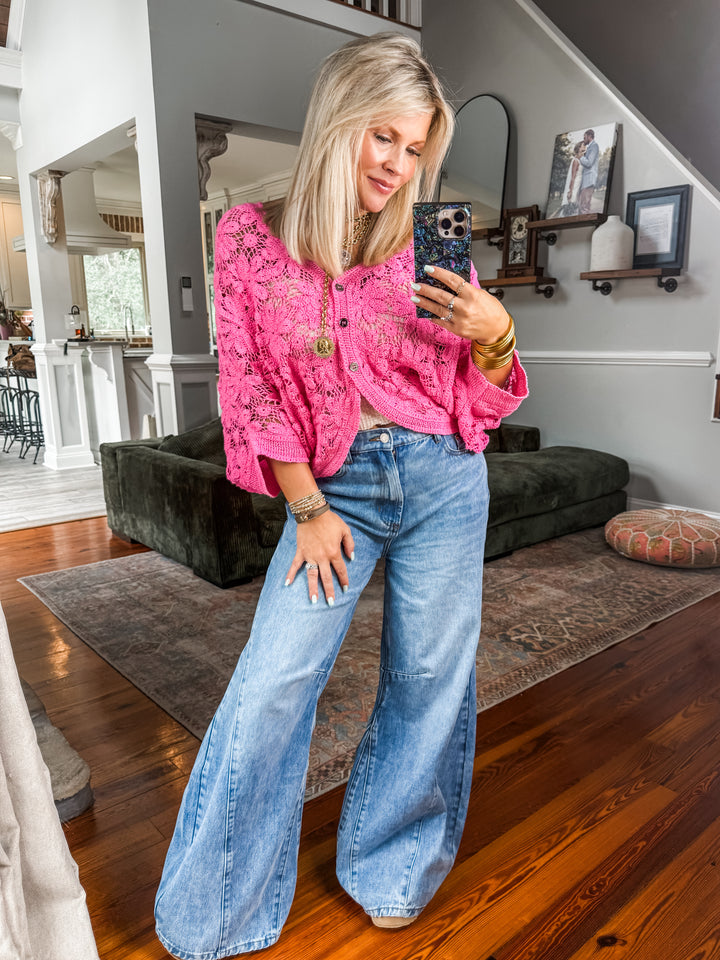 The Texture Talk Top - Pink
