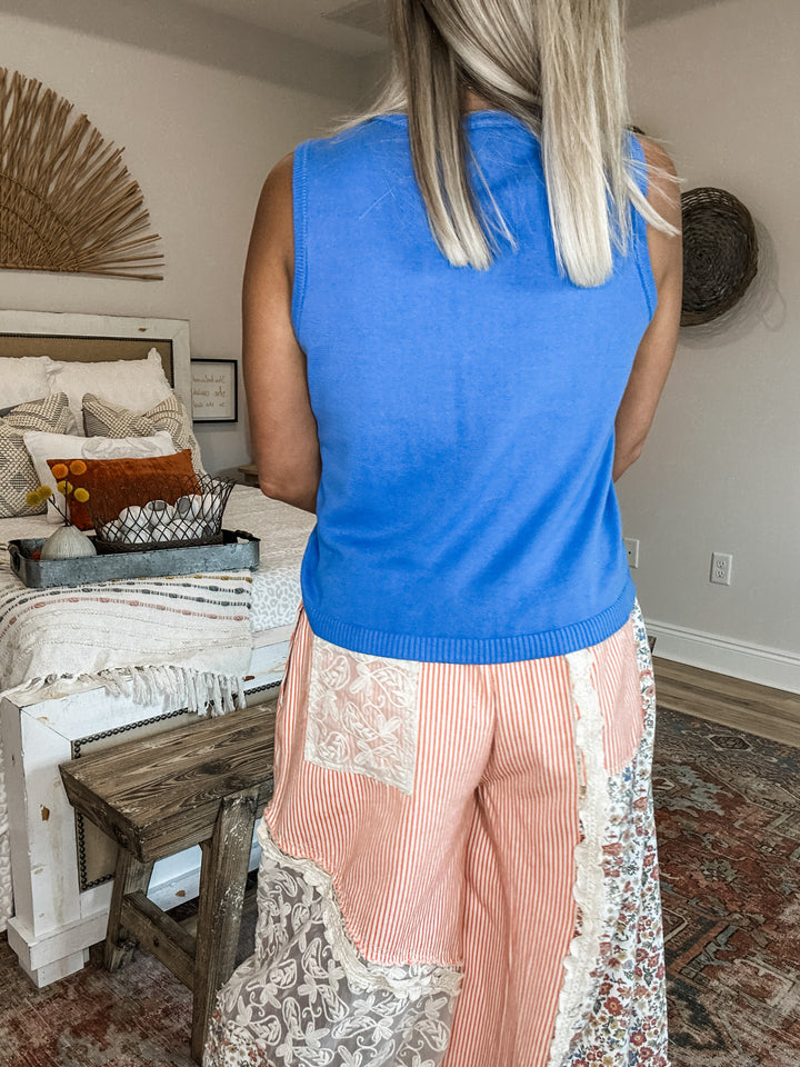 Detail Driven Coral Stripe Joggers