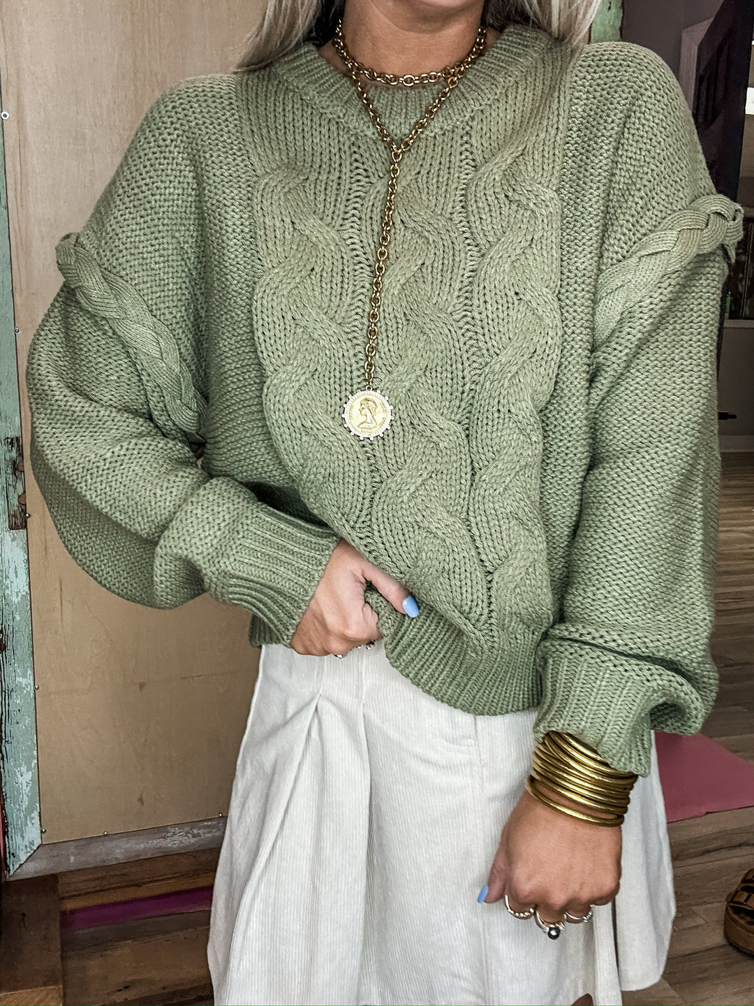 Talk Flirty To Me Skirt - Beige DOORBUSTER