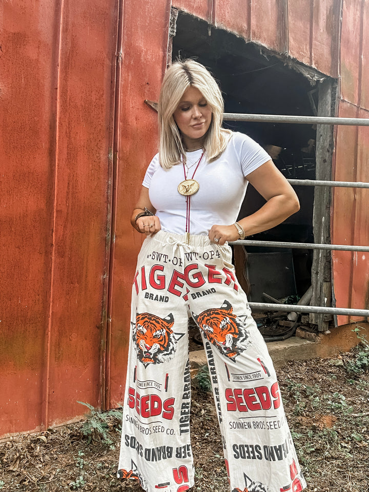 Vintage Tiger Wide Leg Pants