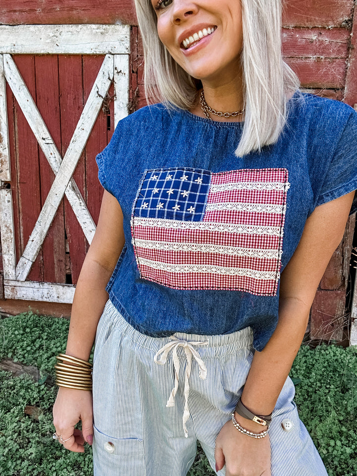 Star Spangled Stitch Top