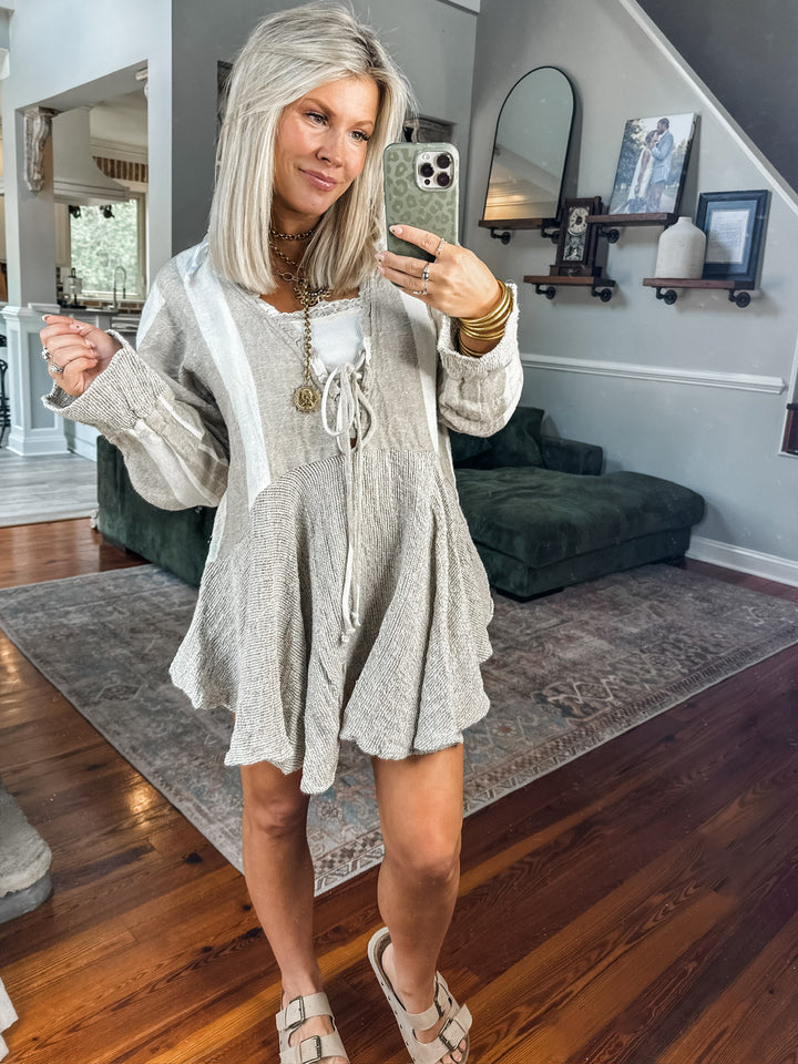Driftwood Lace Mocha Multi Tunic
