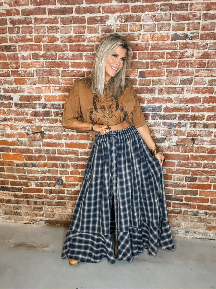 Rule Breaker Maxi Plaid Skirt