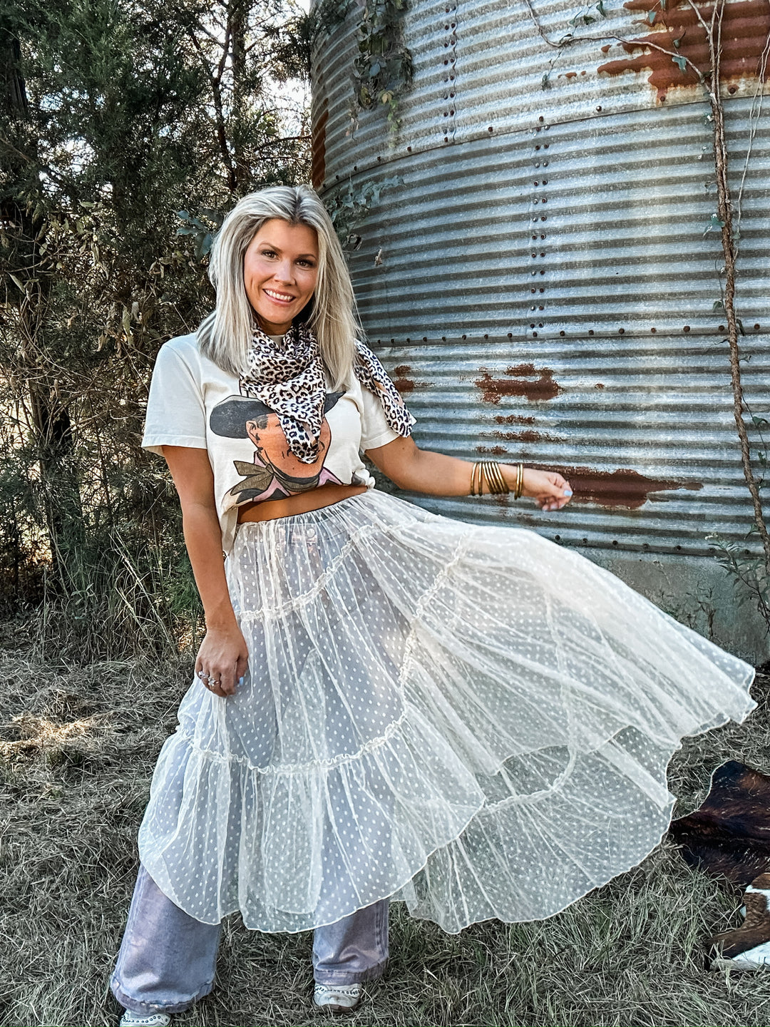 Whispered Lace Skirt Overlay