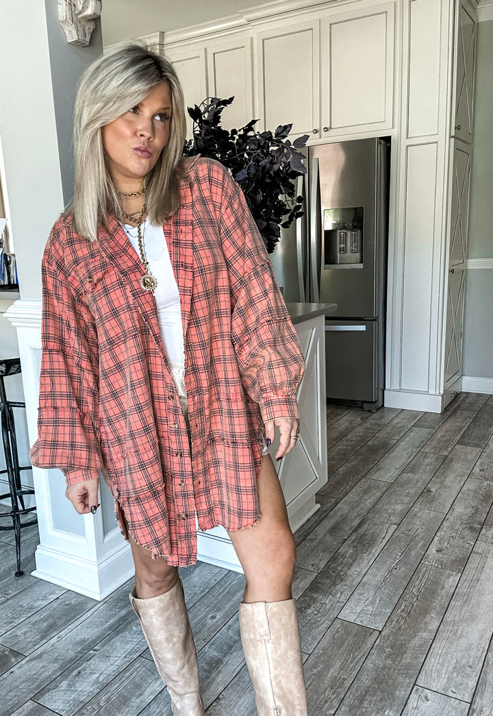 The Core Flannel - Coral