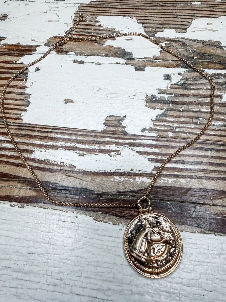 Gold Horse Pendant