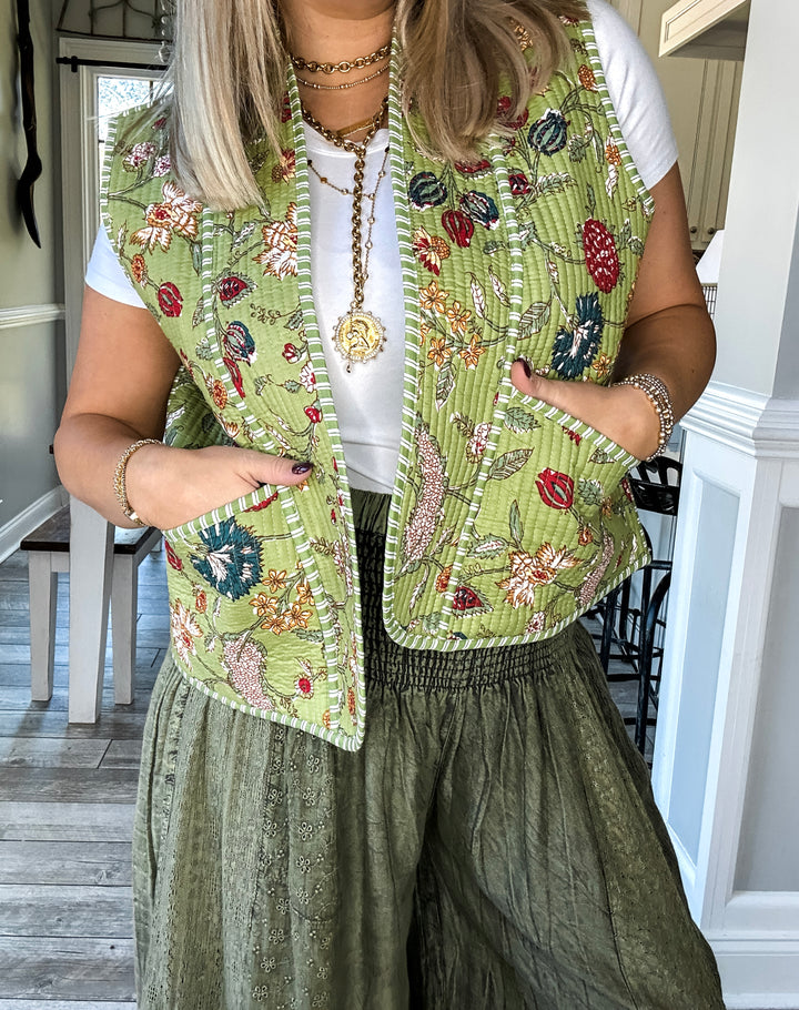 A Little Vintage Charm Quilted Vest