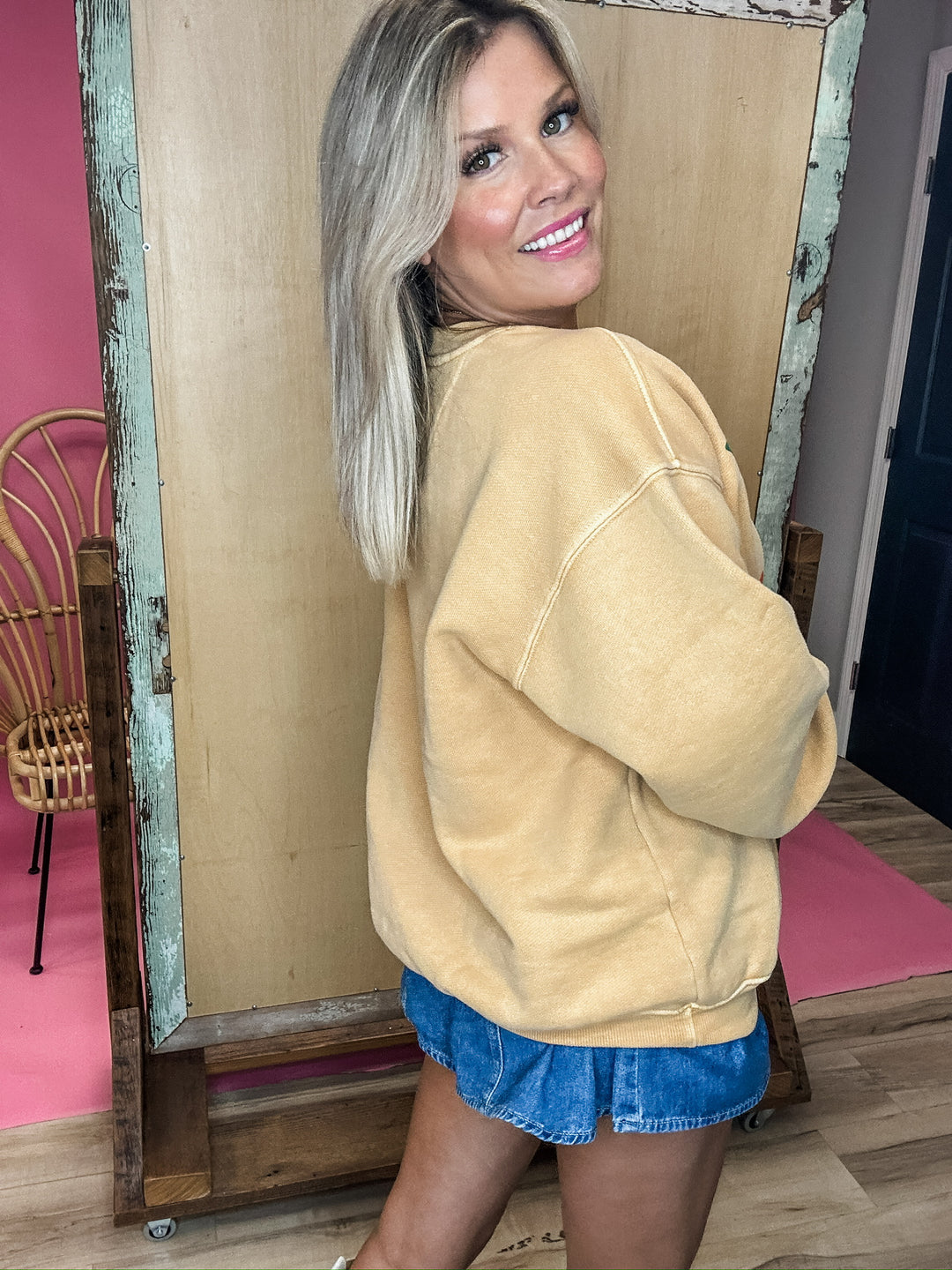 Howdy Mustard Sweatshirt